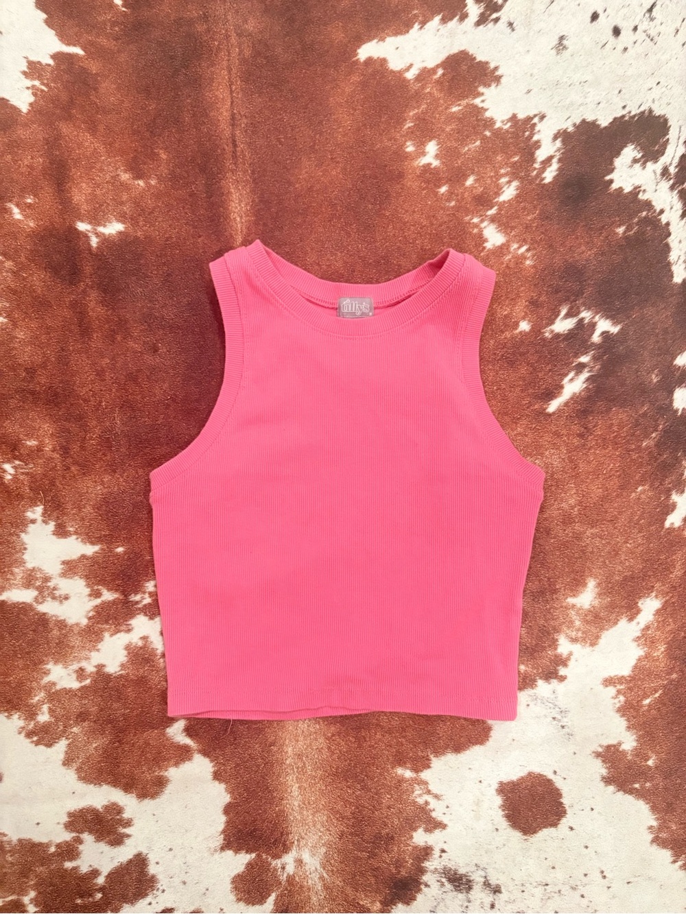 Tilly's Pink Ribbed Tank Crop